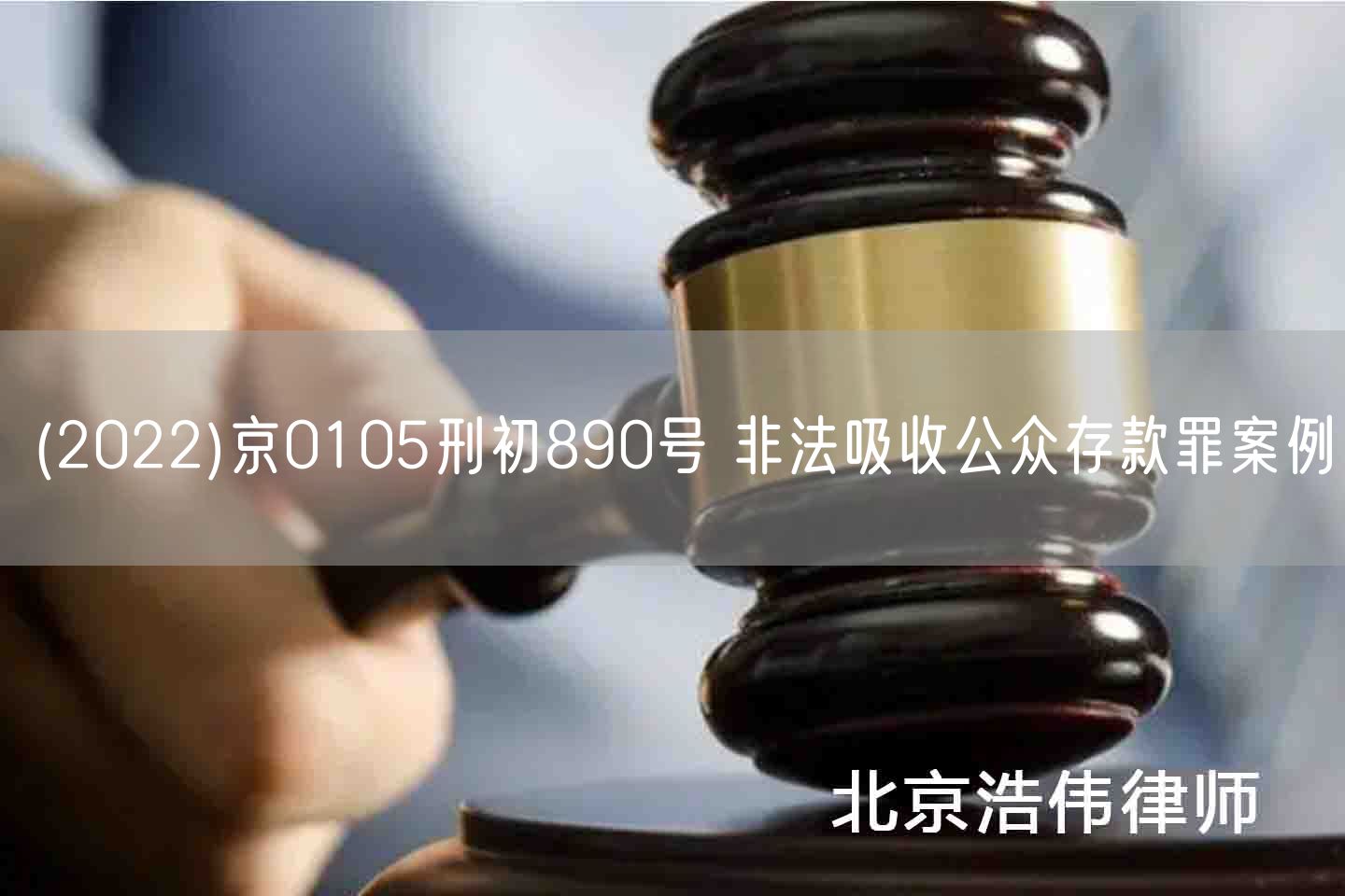 (2022)京0105刑初890号 非法吸收公众存款罪案例(图1)