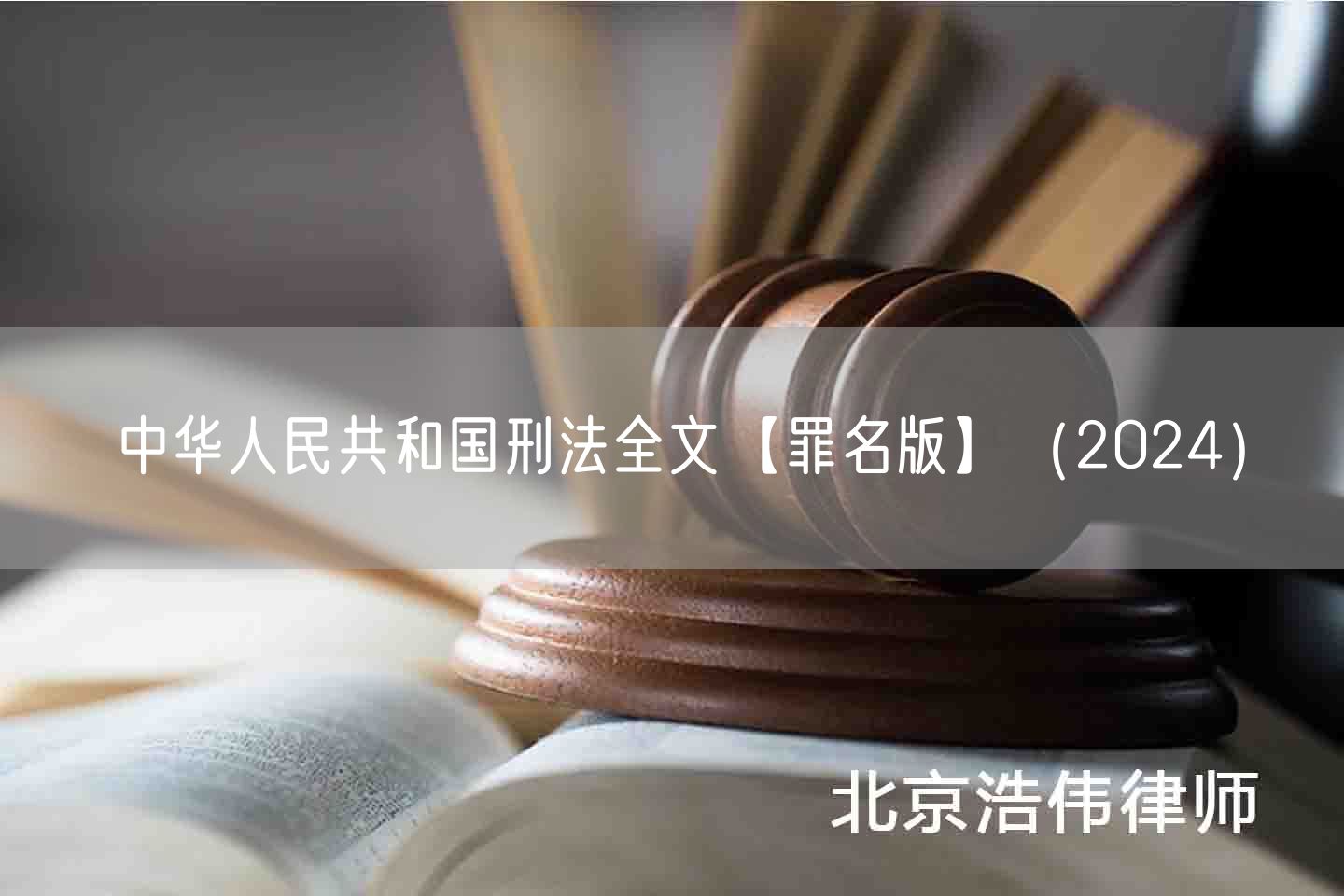 中华人民共和国刑法全文【罪名版】（2024）(图1)